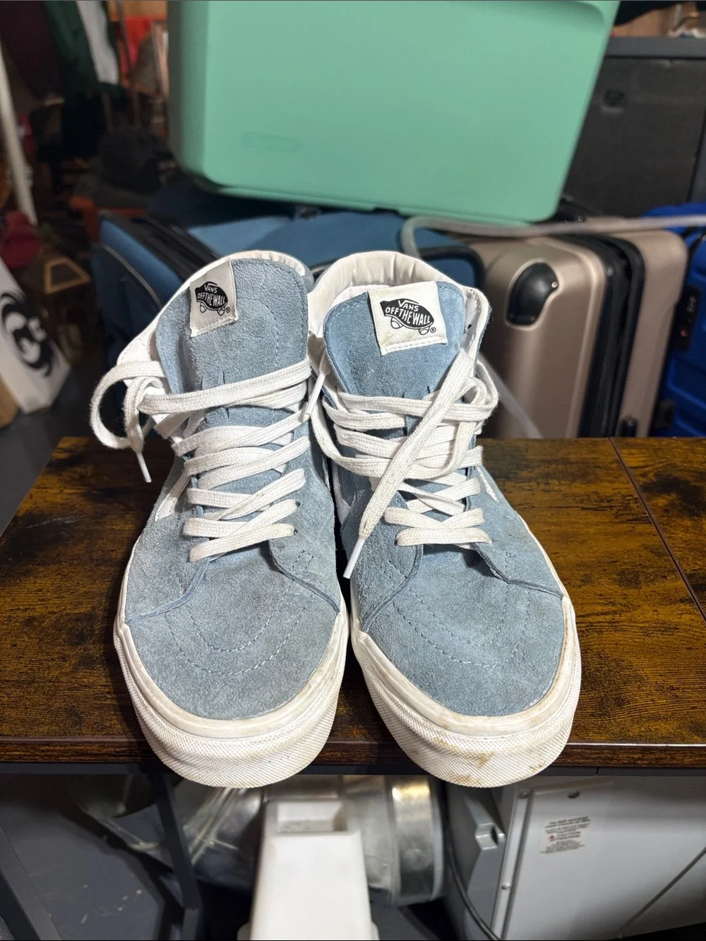 Old Skool vans, blue suede, size 7.5